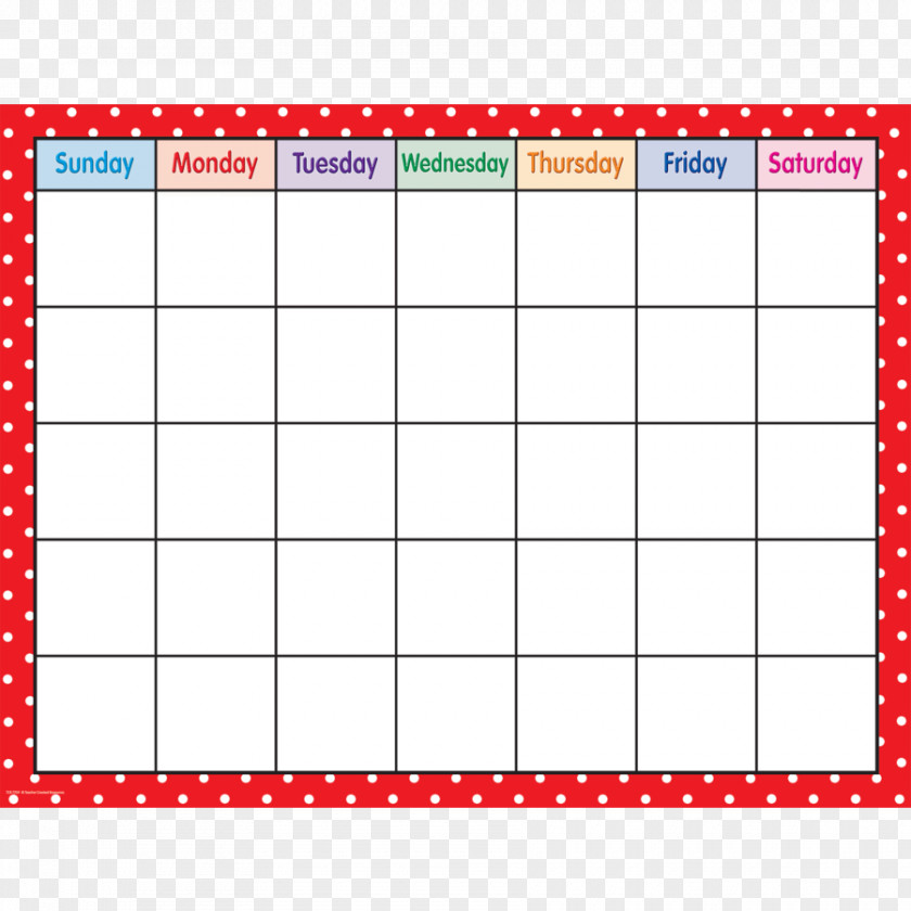 Empty Chart Polka Dot Month Calendar Circle PNG