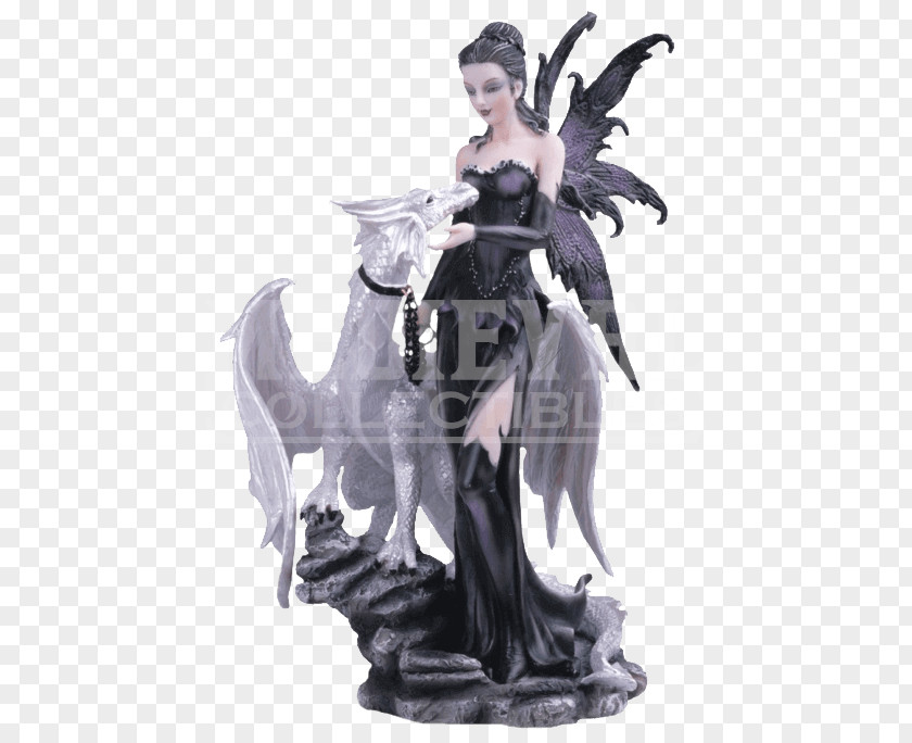 Fairy Figurine Statue The With Turquoise Hair Dragon PNG