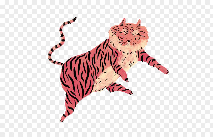 Hand-painted Tiger Whiskers Illustration PNG