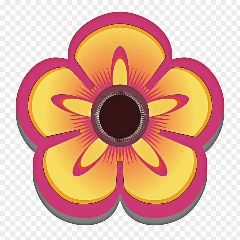 Wildflower Sticker Pink Flower Cartoon PNG