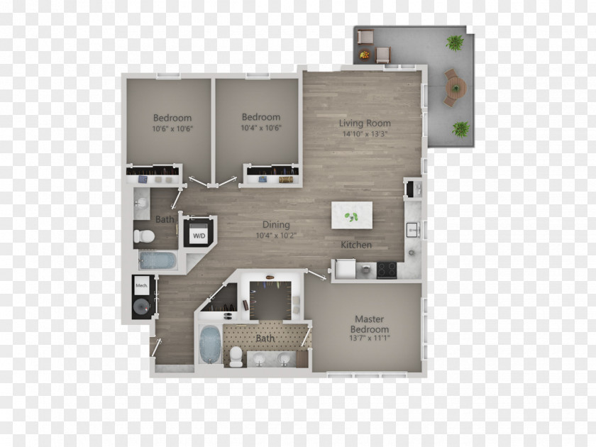 Apartment Bedroom Veranda Apartments Floor Plan PNG