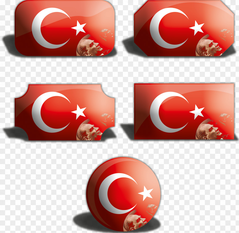 Flag Of Turkey Logo Painting PNG