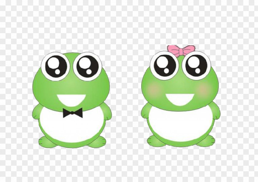 Frog Prince And Princess The Cartoon Comics Illustration PNG