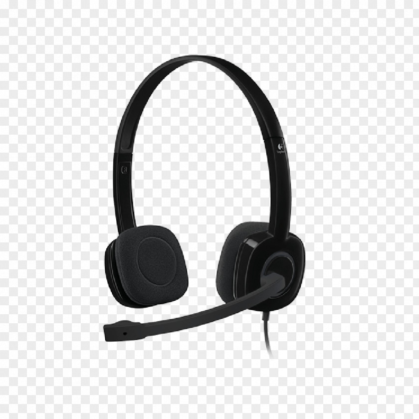 Microphone Headset Noise-cancelling Headphones Logitech H151 PNG