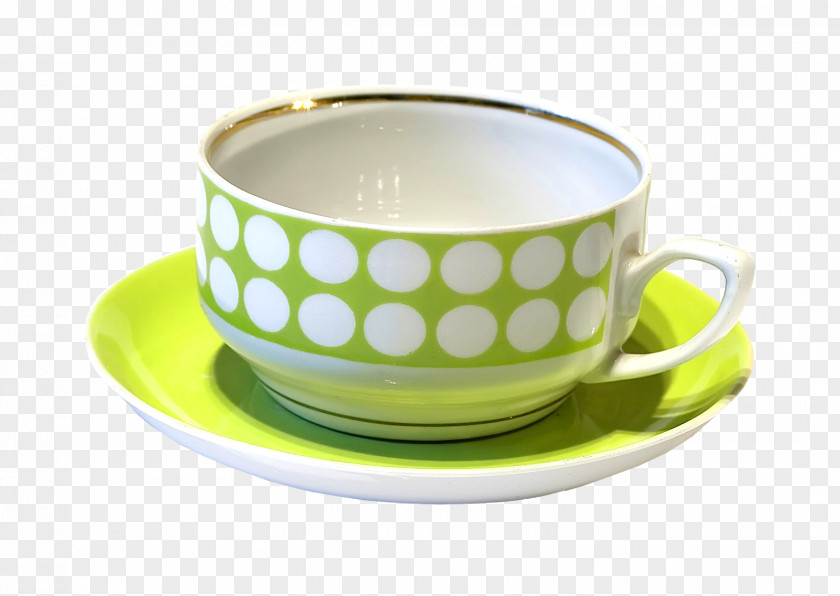 Coffee Cup Green Porcelain PNG