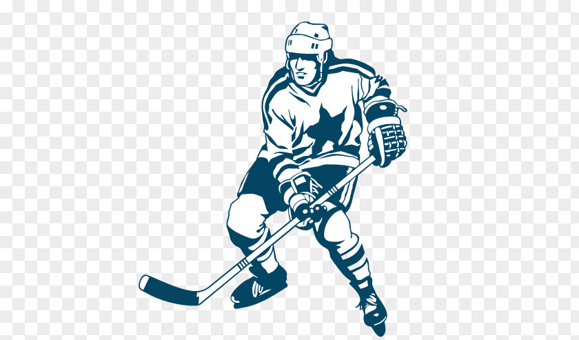 Hand-painted Hockey Player National League Ice PNG