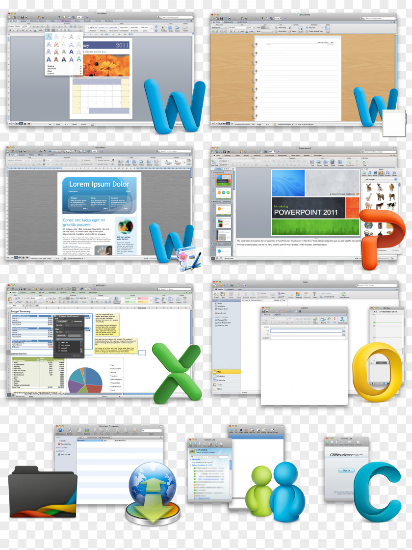 Powerpoint Microsoft Office For Mac 2011 2016 365 PNG