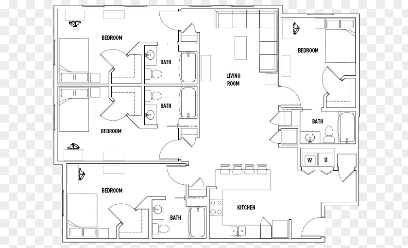 Design Floor Plan Technical Drawing PNG