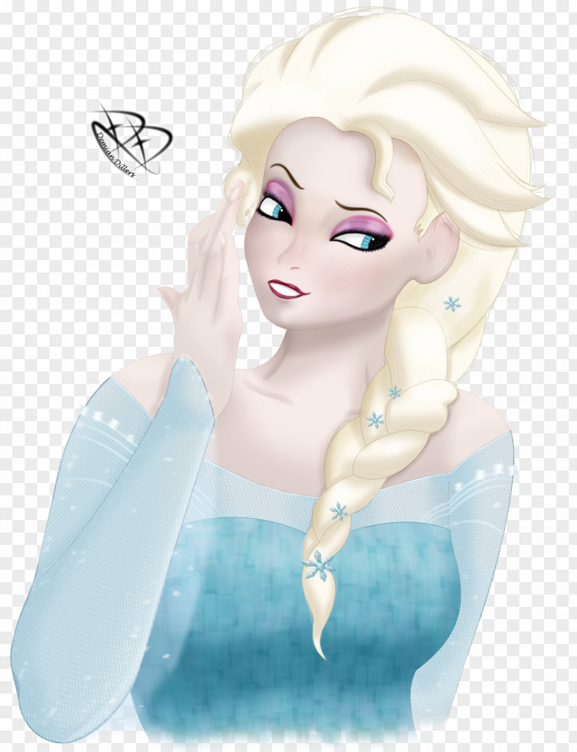 Elsa Hair Coloring Frozen Face PNG