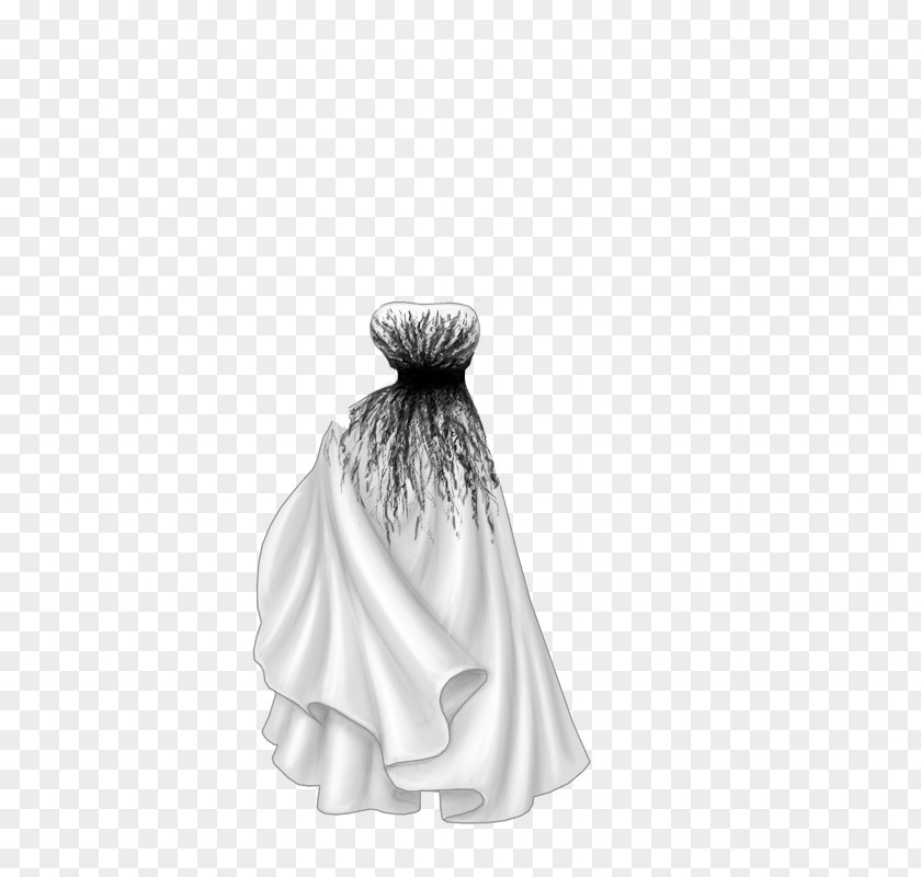 Lady Popular Dress Gown Black And White Forum Opinion Neck PNG