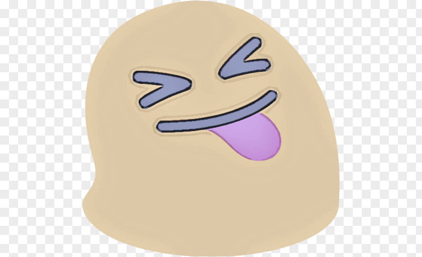 Cap Smile Face Nose Yellow Head Purple PNG