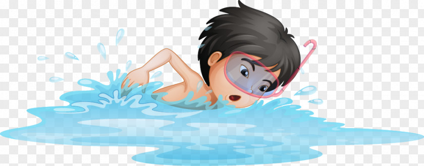 Cartoon Children Swimming Child Animation Illustration PNG