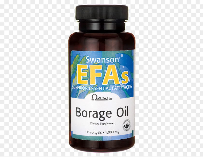 Oil Dietary Supplement Borage Seed Gamma-Linolenic Acid Swanson Health Products PNG