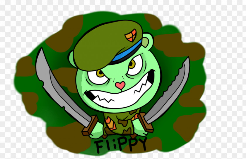 Evil Flippy Flaky Art PNG