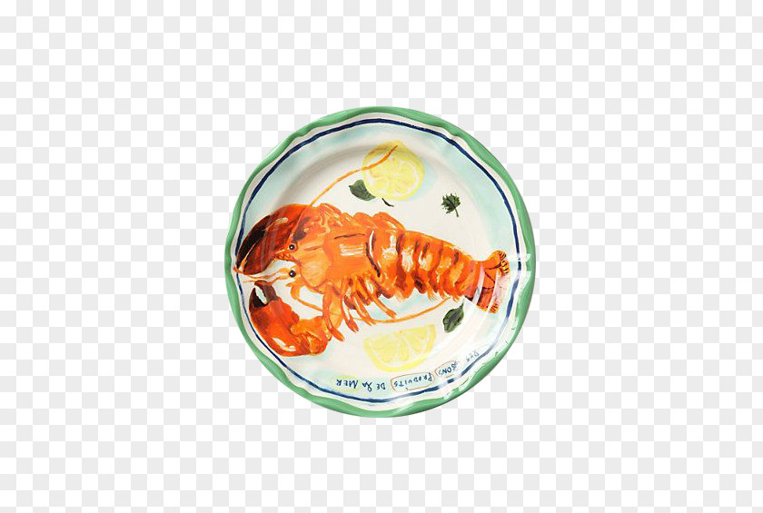 Lobster Dish Plate Tableware Nathalie PNG