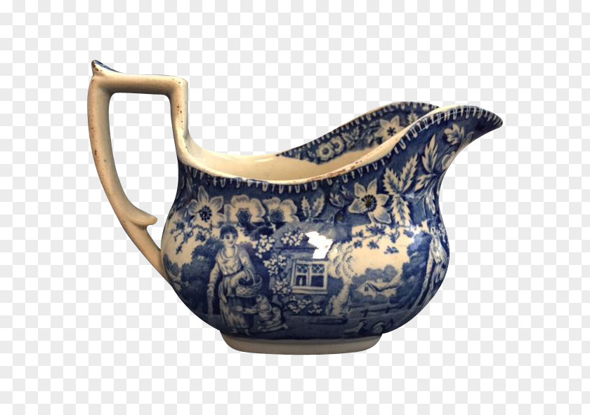 Blue And White Pottery Ceramic Teapot Pitcher PNG