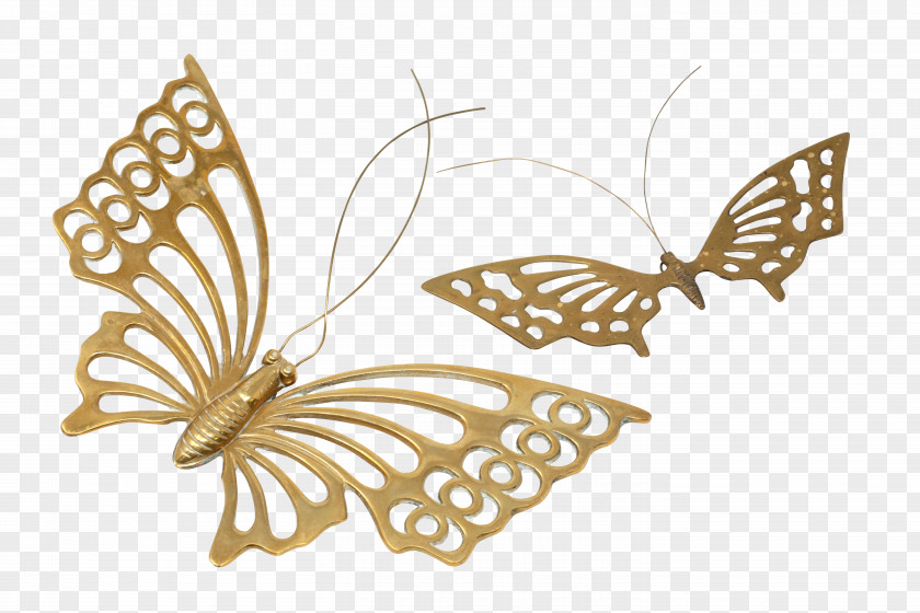 Brushfooted Butterfly Ornament Modern Background PNG