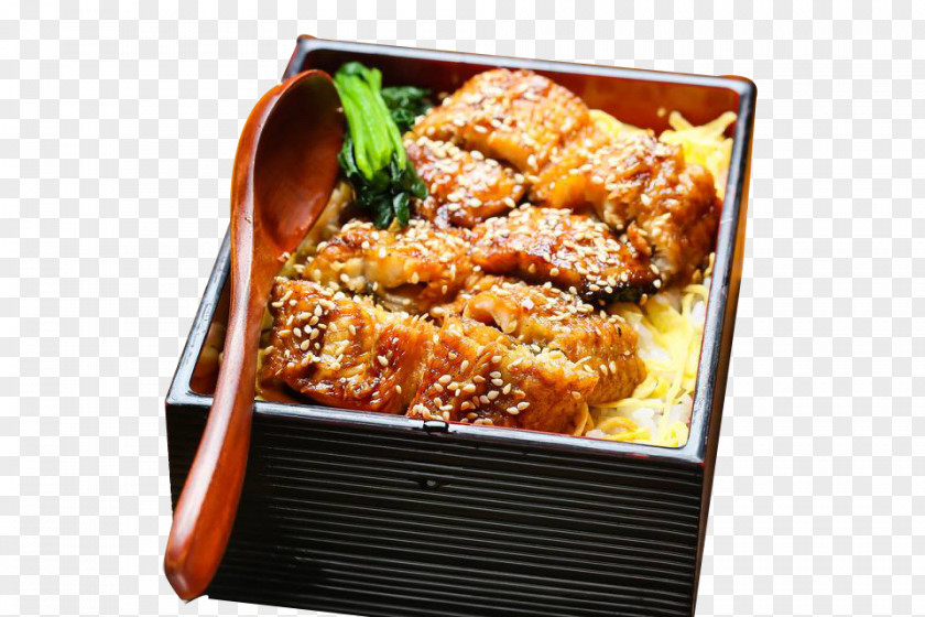 Eel Rice In The Box Bento Unagi Japanese Cuisine PNG