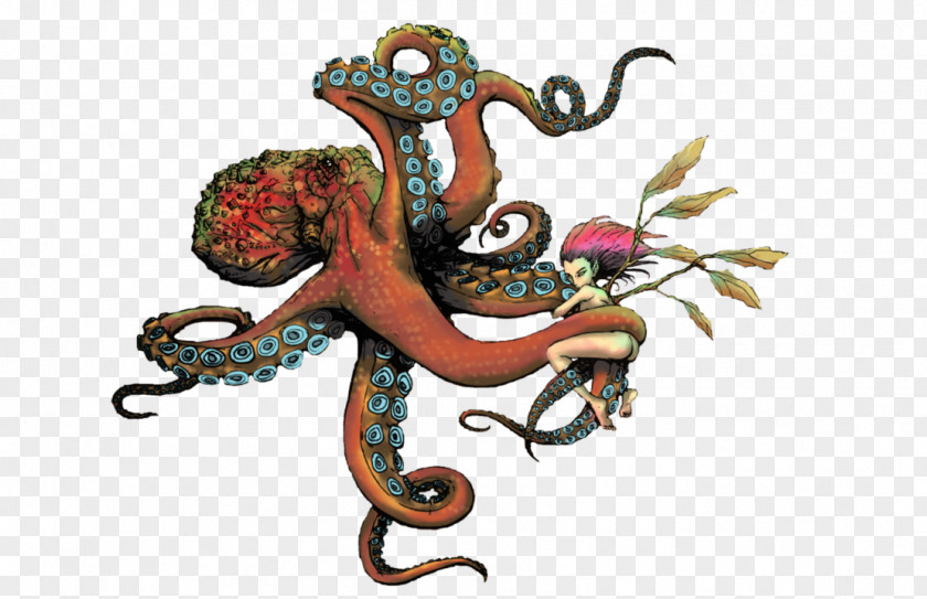 Octopus Old School (tattoo) Art Flash PNG
