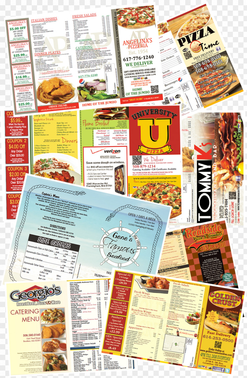 Restaurant Flyer Take-out Paper Printing Menu PNG