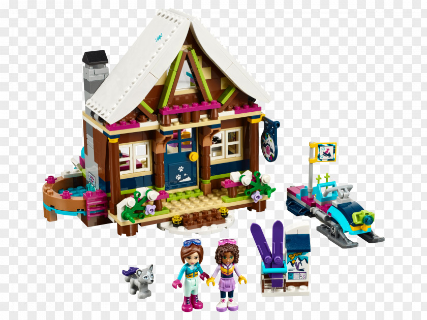 Toy LEGO 41323 Friends Snow Resort Chalet 41324 Ski Lift PNG