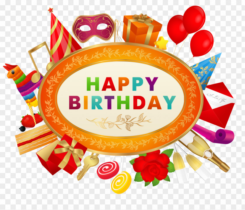 Creative Birthday Cake Happy To You Greeting Card PNG