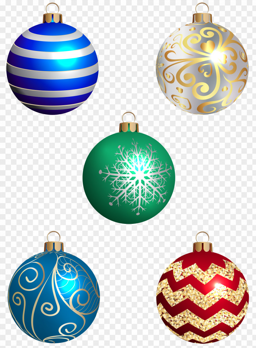Christmas Balls Set Transparent Image Ornament Decoration PNG