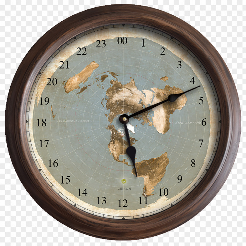 Flat Earth Clock 24-hour PNG