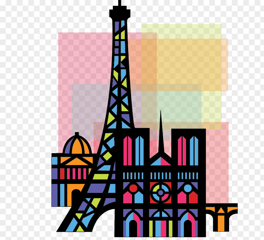 Paris Poster Travel Clip Art Image PNG