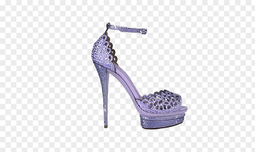 Purple Crystal High Heels High-heeled Footwear Violet PNG