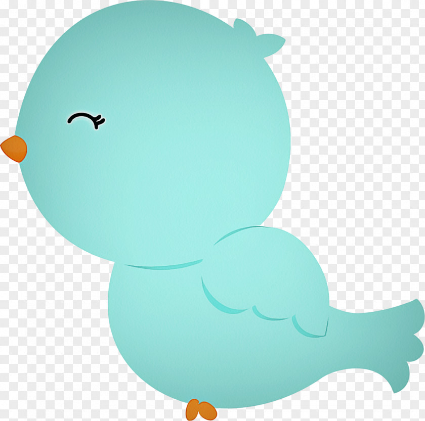 Turquoise Animation Bird Silhouette PNG
