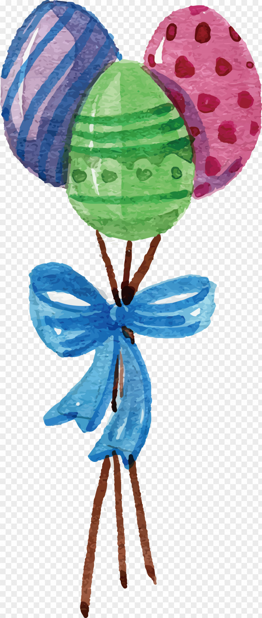 Watercolor Easter Egg Bunny Painting PNG