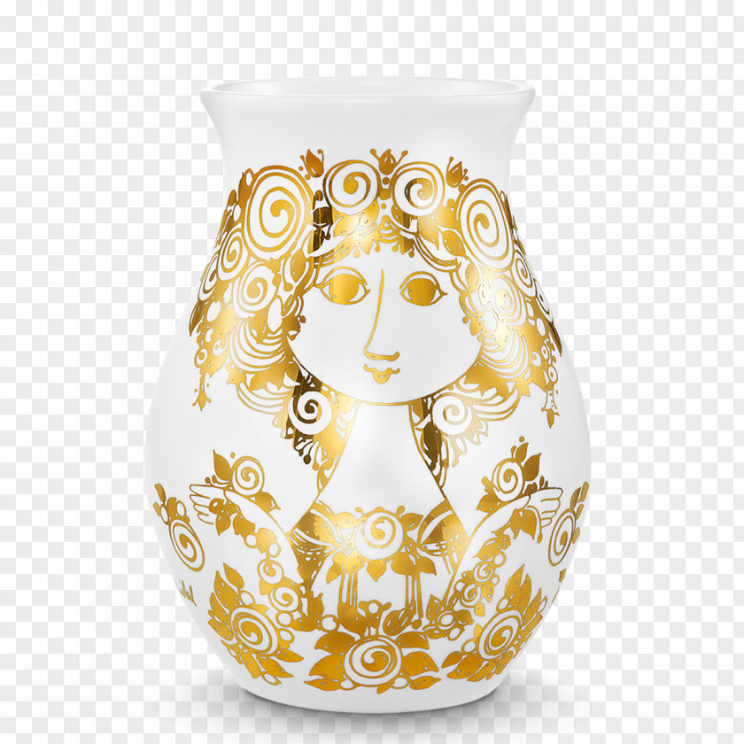 Tall Vase Tulip Silver Porcelain Gold PNG