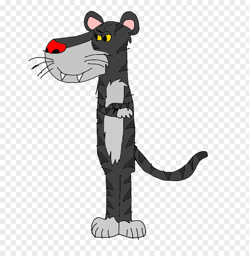 Cat Big Tail Cartoon Character PNG
