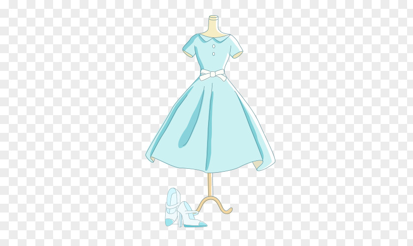 Light Blue Dress Picture Robe Gown PNG