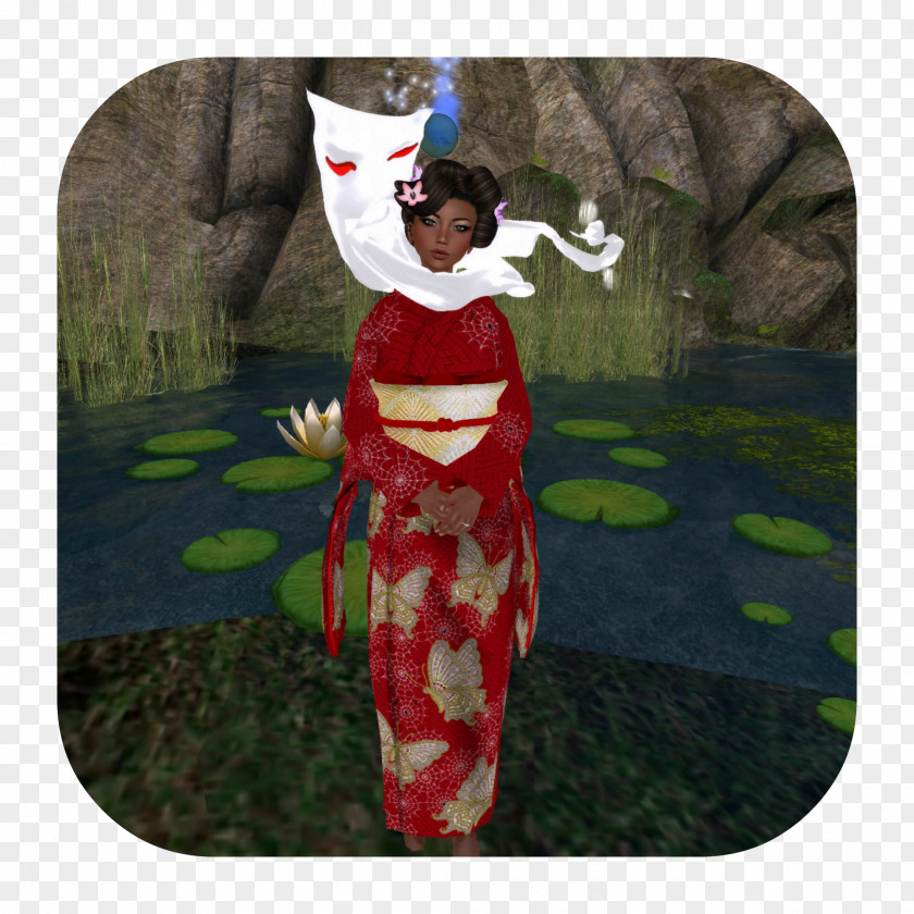 Hitodama Geisha Costume PNG