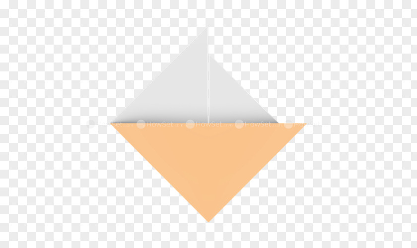 Folded Paper Boat In Water Triangle PNG