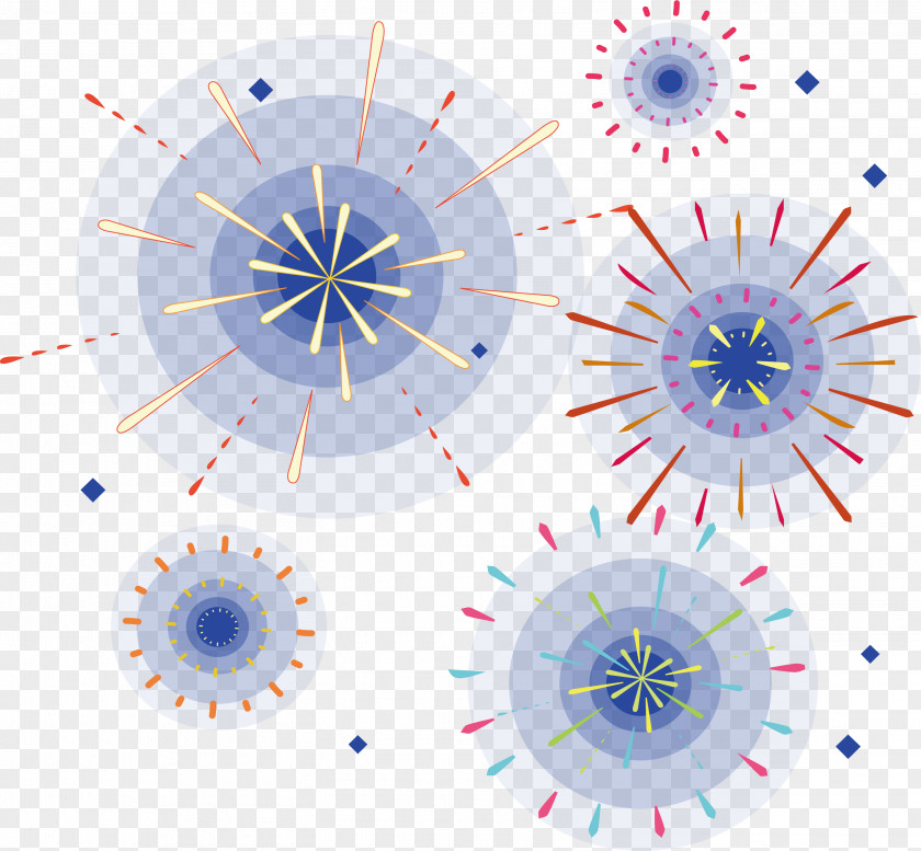 Radial Ray Fireworks Adobe PNG