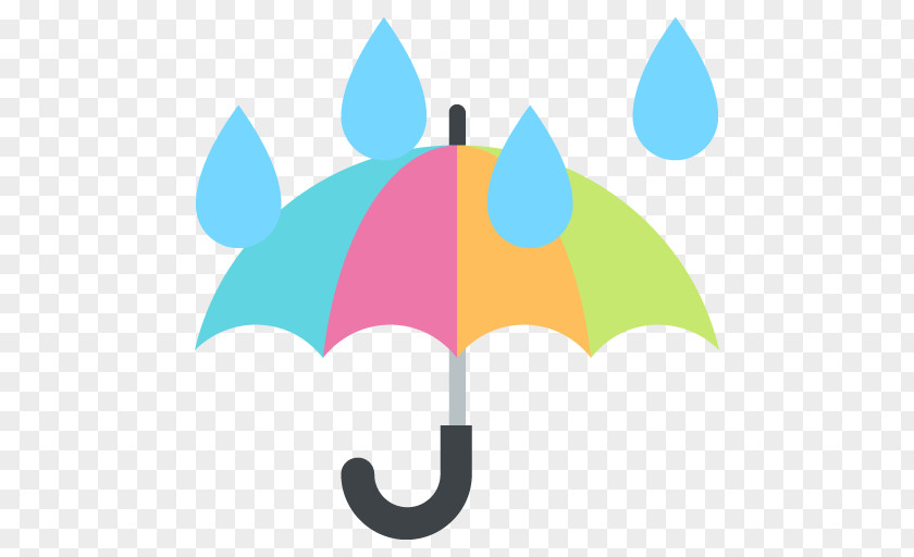 Rain Emoji Umbrella Text Messaging SMS PNG