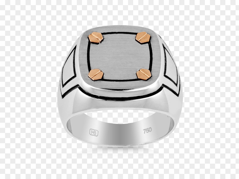 Sterling Silver Coffee Ring Product Design PNG