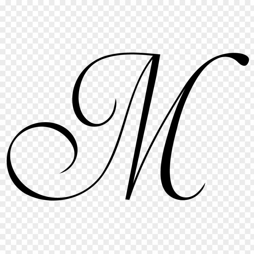Letter M Black And White Monochrome Photography Line Art PNG