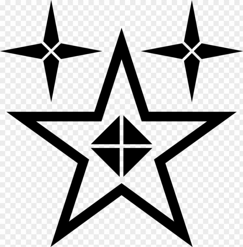 Star Black And White Clip Art PNG