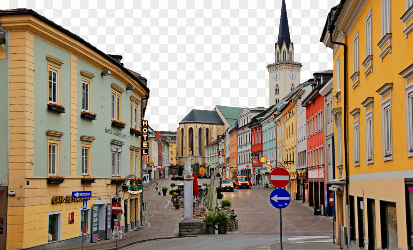 Austrian Town Street Austria Map Clip Art PNG