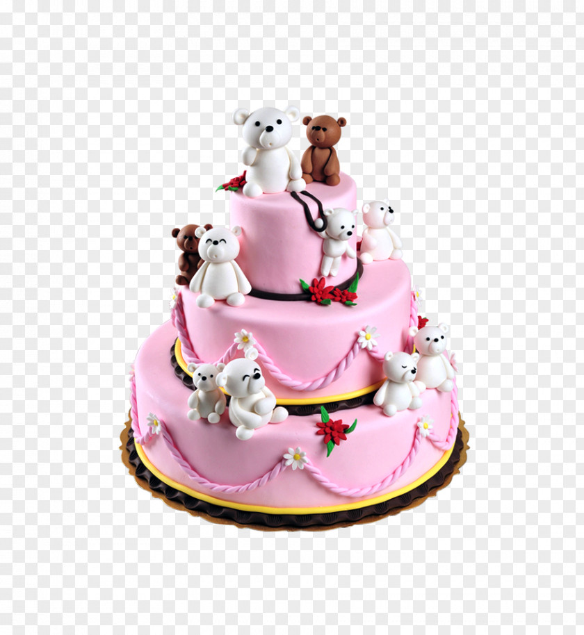 Bear Cake Birthday Cupcake PNG