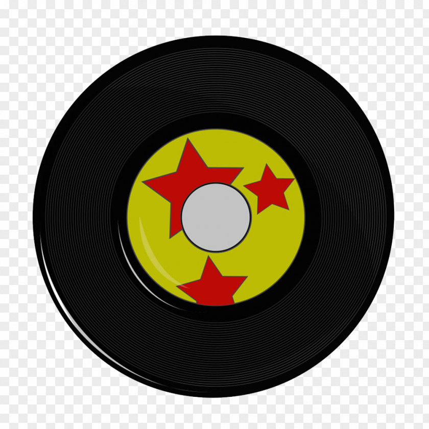 Discs With A Red Star Phonograph Record Clip Art PNG