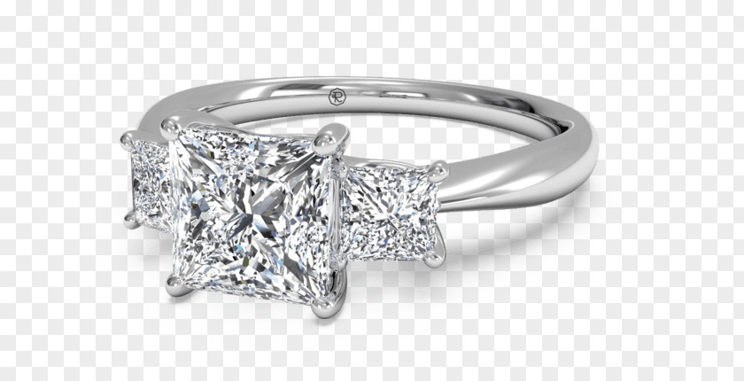 Princess Cut Diamond Rings Engagement Ring PNG
