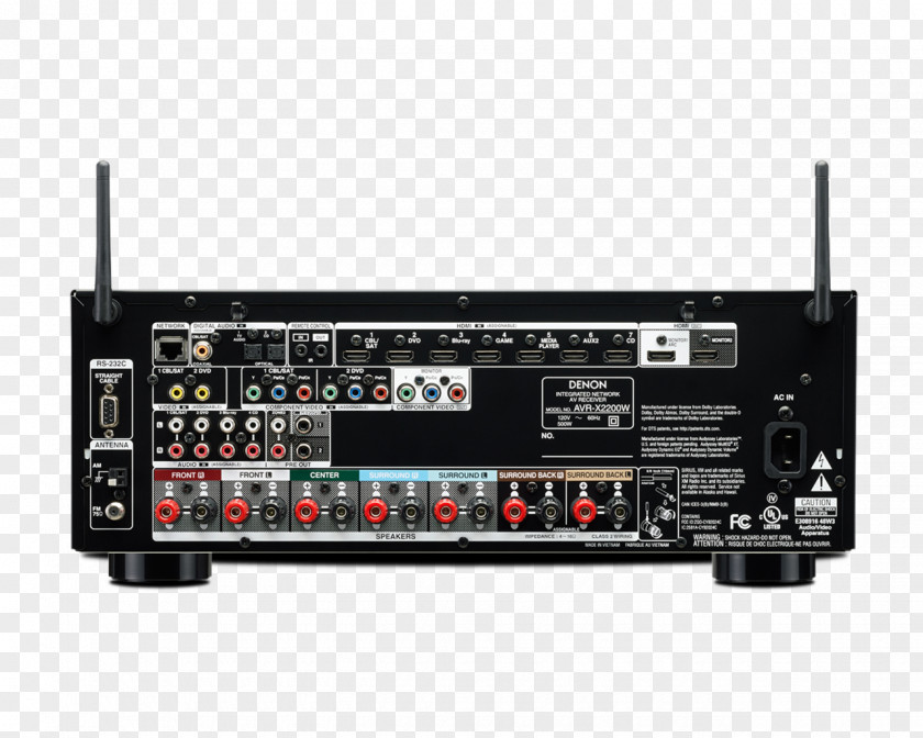 AV Receiver Denon AVR-X2200W AVR-X1400H AVR X2400H PNG