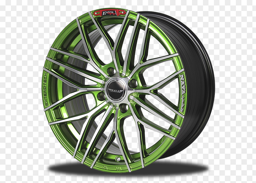 Design Alloy Wheel Spoke Tire Green PNG
