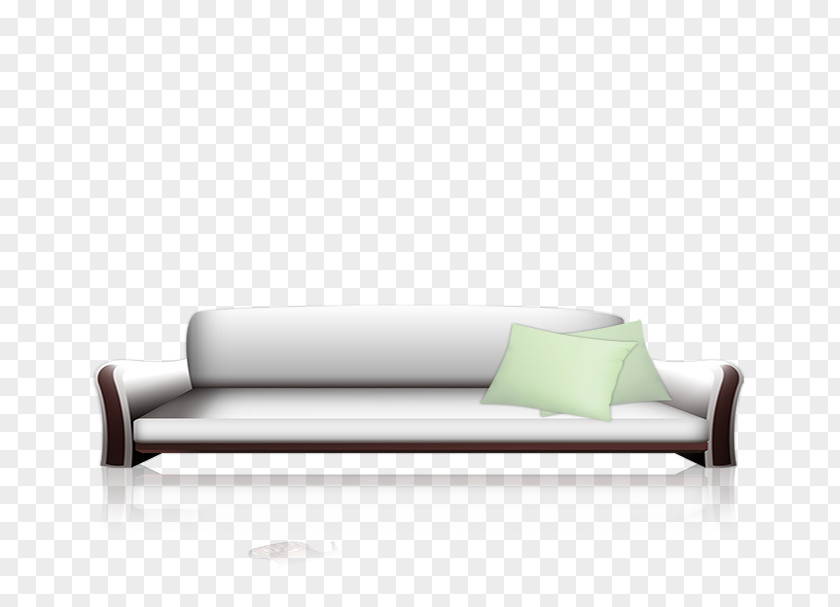White Sofa Bed Interior Design Services Loveseat Couch Furniture PNG