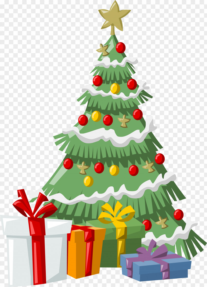 Christmas Tree Santa Claus Reindeer Gift PNG